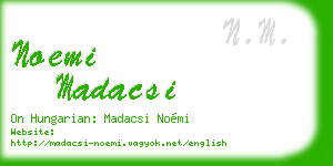 noemi madacsi business card