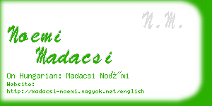 noemi madacsi business card